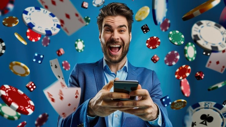skatwin Wild West Gold game running on both Android and iOS phones side-by-side with HD streaming